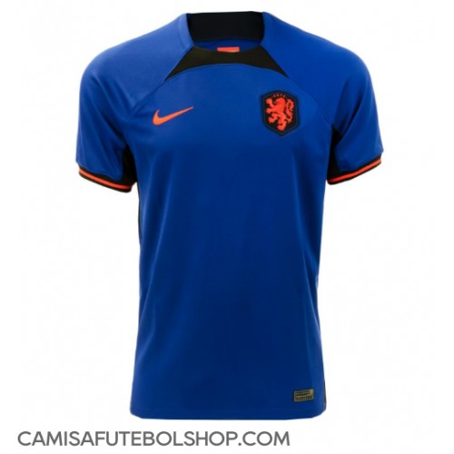 Camisa de time de futebol Holanda Replicas 2º Equipamento Mundo 2022 Manga Curta